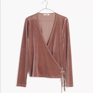 Madewell Velvet Ballerina Wrap Top